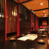 間仕切りを使用して少人数用の個室に◎