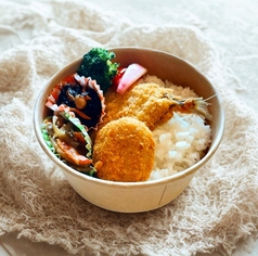 アジフライとひとくちカツBox(弁当)