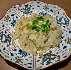 れんこんとガリックの香味ソース和え