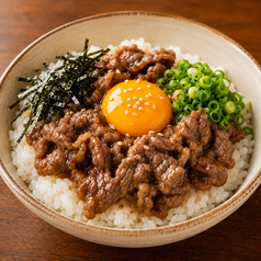 牛すき釜玉丼