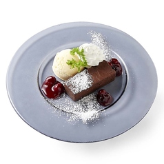 チョコレートブラウニー バニラアイス添え