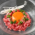 料理メニュー写真 低温調理　牛ユッケ