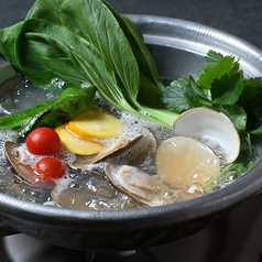 【要予約】はまぐり鍋酒蒸し(5年もの はまぐり10ヶ/野菜一式)