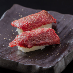 常陸牛　炙りはらみ 寿司