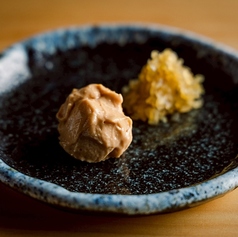 あん肝ソース 奈良漬添え