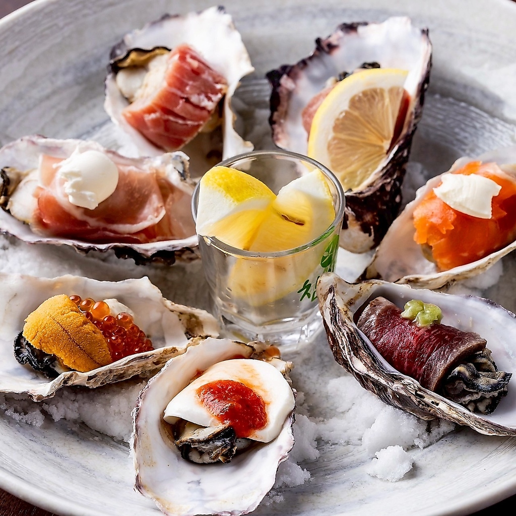 牡蠣の盛り合わせは牡蠣の創作料理