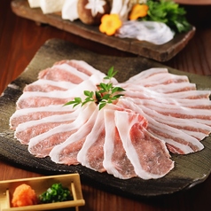 鶏白湯出汁で味わう!もち豚と薬味野菜のしゃぶしゃぶ