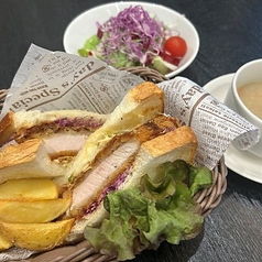 カツサンドセット(スープ・サラダ付き)