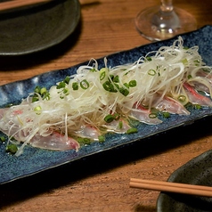 葱と鮮魚のカルパッチョ