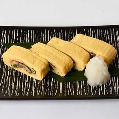 鰻と三つ葉の出汁巻き玉子焼き