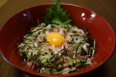 ねぎとろ塩だれゆっけ丼（ミニ）