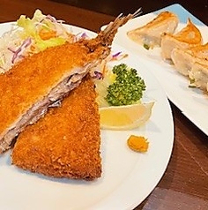 大きなアジフライ