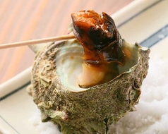 活サザエの壺焼