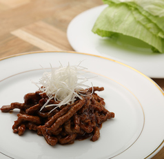 薄切り黒毛和牛と青梗菜の炒め