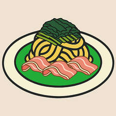 生ハムとほうれん草のジェノベーゼ