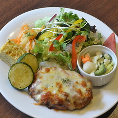  旬！サルサハンバーグのチーズ焼き