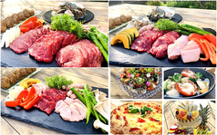 国産牛＆海鮮BBQコース(国産牛・海鮮・焼き野菜セット)