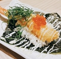 料理メニュー写真&nbsp;海老天手巻きいくらのせ