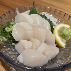 北海道産　ホタテ貝柱の刺身