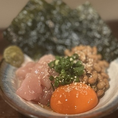 鶏納豆あて。