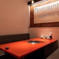 4～6名様の半個室テーブル席。ご家族での集まりに人気です。