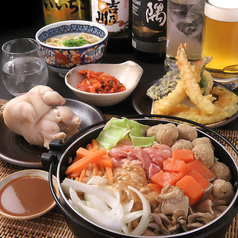 そばと豚足となべの よいひのコース写真