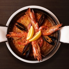 赤海老のシーフードパエリア