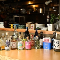 国産から世界の銘柄まで種類豊富なクラフトジン◎