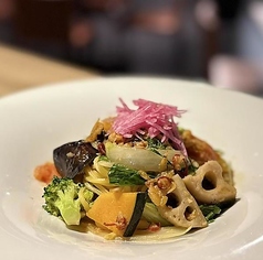 桜えびと10種野菜のペペロンチーノ「タリオリーニ」