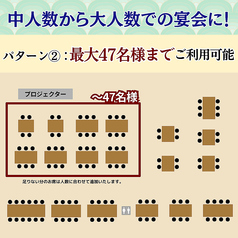 「～47名様」にぴったりのお席です。