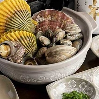 【貝蒸し鍋コース】うみ自慢の新鮮貝を贅沢にどうぞ！
