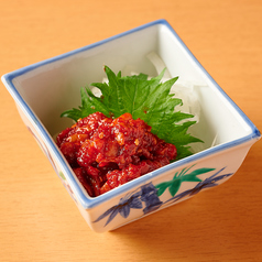 クリームチーズとチャンジャ和え