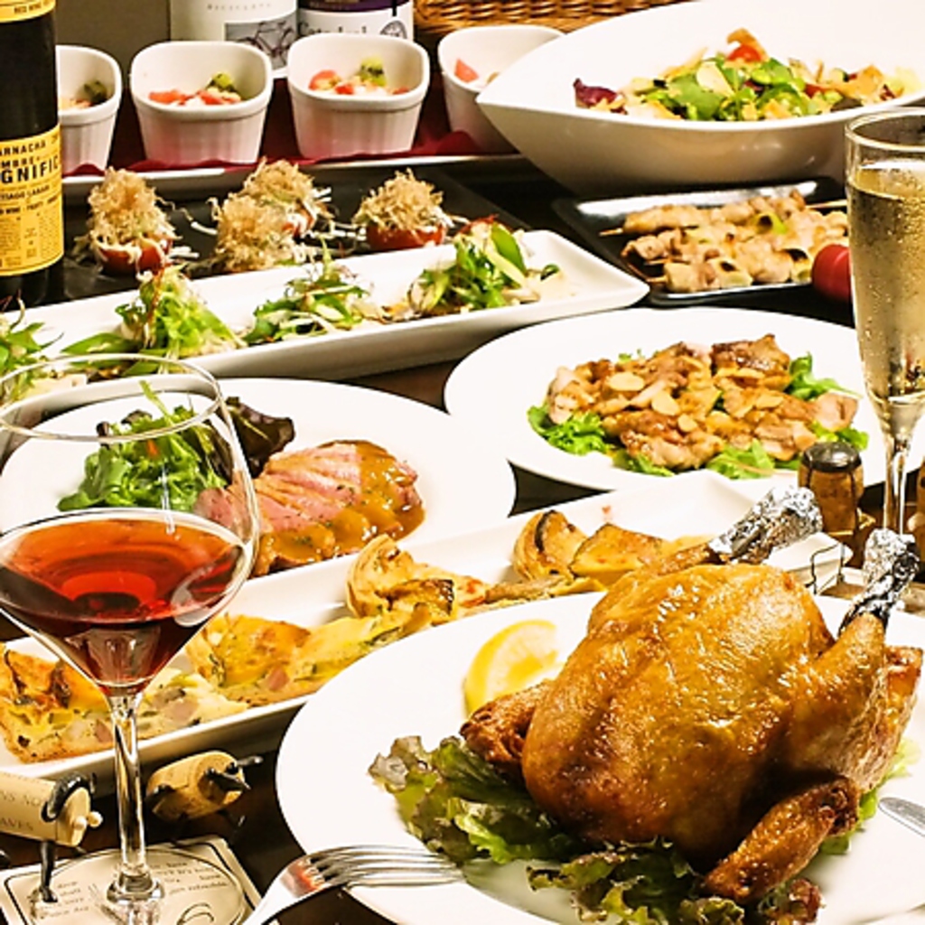 【名物・丸ごとチキンのコース】≪全7品≫2800円～ご用意しております★