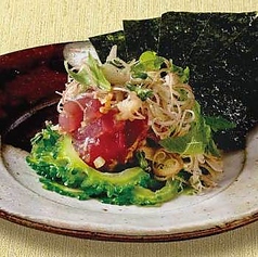 初鰹とゴーヤのなめろう