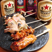 大人気！新メニューの炭焼串！お酒のアテに♪