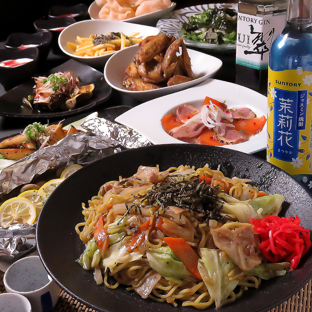 2時間飲み放題付き全10品で4000円(税込)のコースもご用意！〆には人気の塩焼きそばをご堪能ください