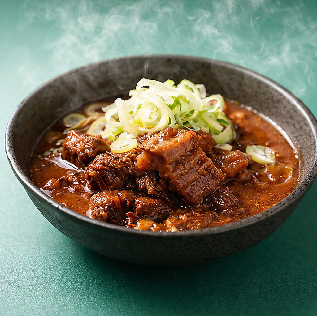八丁味噌を独自ブレンド、深いコクとで牛すじもトロトロです♪