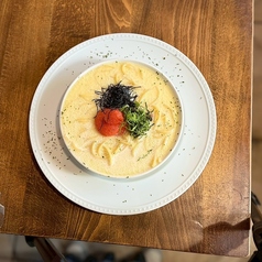 王道の明太子クリームスープスパゲッティ