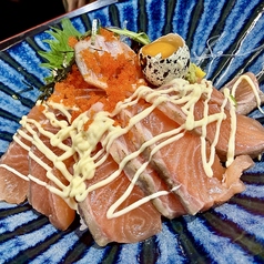 サーモン炙りマヨ丼