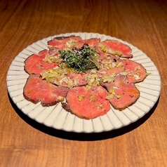 Sous Vide Beef Tongue Carpaccio Style