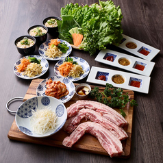 (26年4月～)薩摩茶美豚の【サムギョプサル】BBQコース（飲み放題付き）