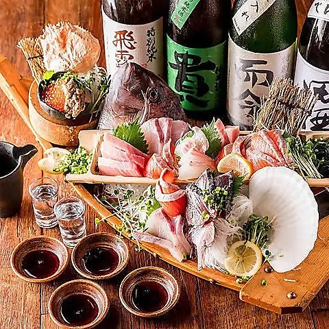 宴会はお任せください！全国から取り寄せた日本酒、焼酎との相性も抜群のお料理も◎