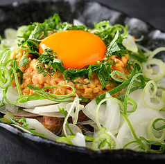 もも納豆和え