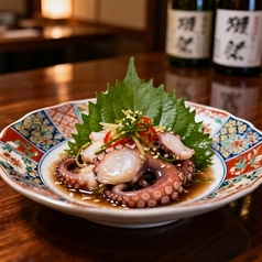 タコとトマトの大葉マリネ