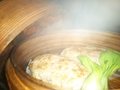料理メニュー写真 イベリコ豚の蒸し蓮根ハンバーグ