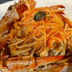 渡り蟹のトマトソースパスタ