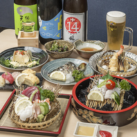 お酒との相性を考えて仕上げた海鮮料理をご用意。