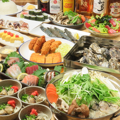 新鮮な魚介類やこだわり食材を使った和風居酒屋◎広島名物も各種◎ランチタイムあり