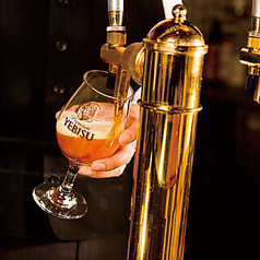 プロの技で仕上げるヱビスビールを心ゆくまでご堪能いただけます。お一人様でもお過ごししやすいお席です。