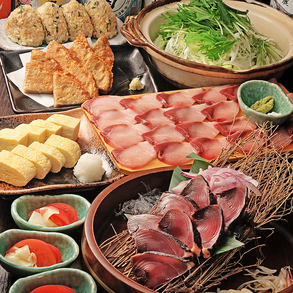 四国郷土料理をご堪能頂けるコースは4,500円(税込)からご用意しております。